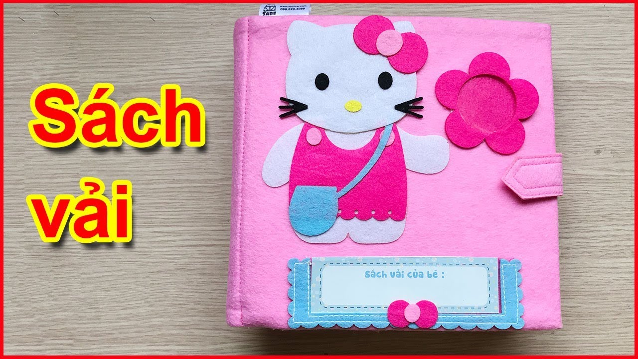 Quiet book dollhouse, Sách vải một ngày tới trường mèo Hello Kitty (Chim Xinh)