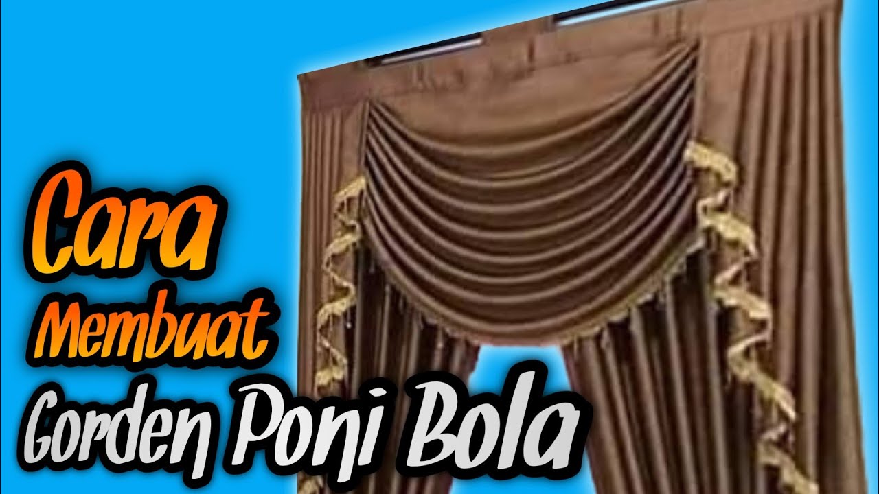 Cara membuat gorden sederhana poni bola bola tanpa kursus@almiragorden