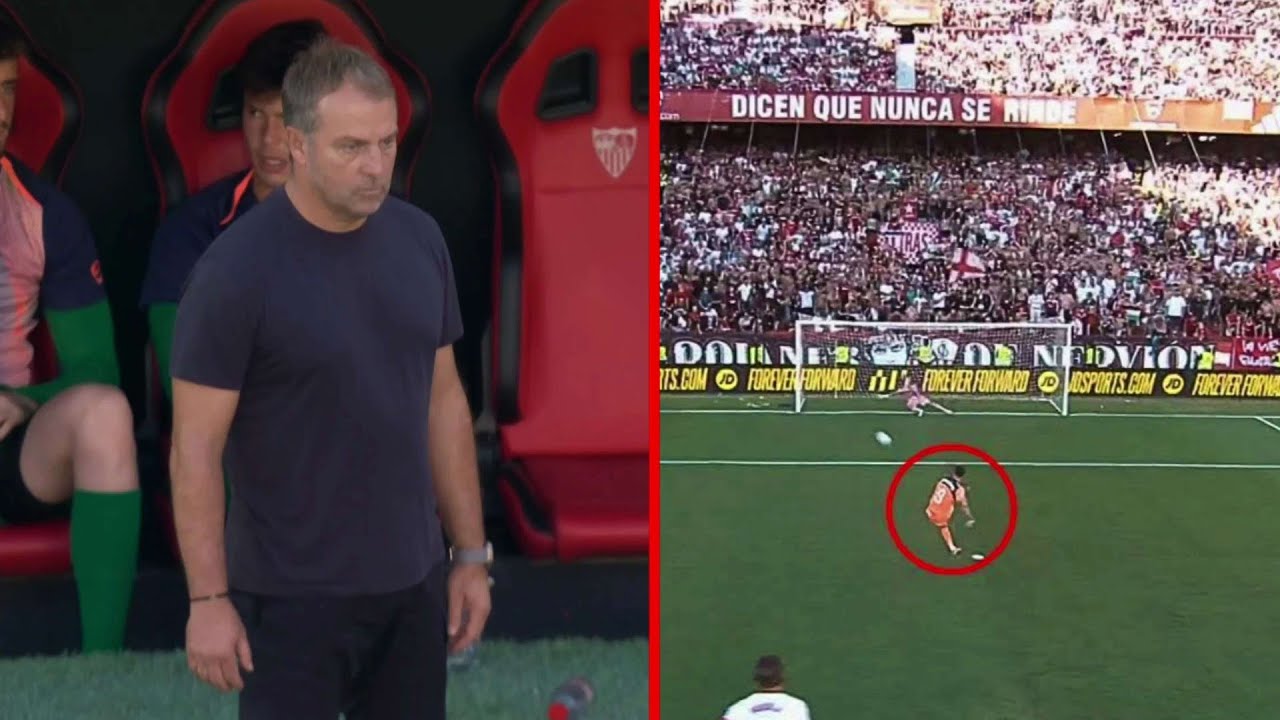 Hansi Flick Reaction to Lewandoski Penalty Miss Vs Sevilla | Barcelona Vs Sevilla 