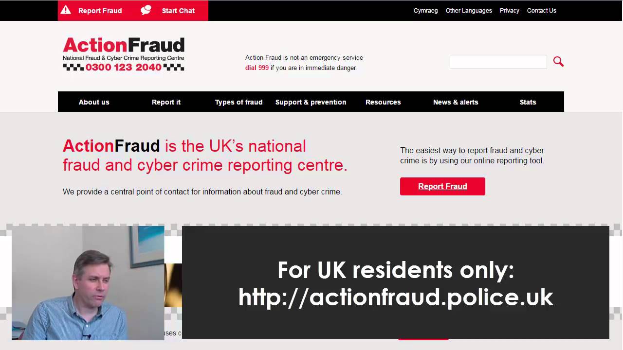 actionfraud police website. If you have been scammed