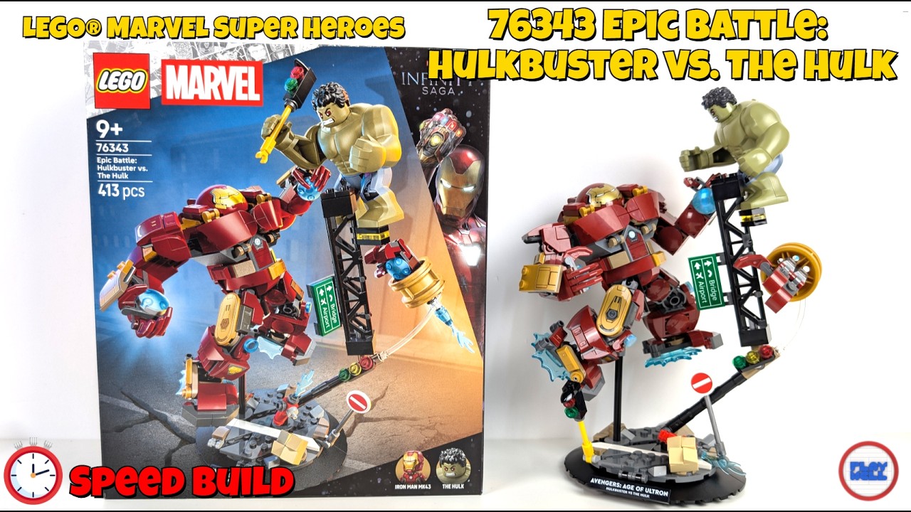 Building the LEGO® Marvel Super Heroes 76343 Epic Battle: Hulkbuster vs. The Hulk (Age of Ultron)