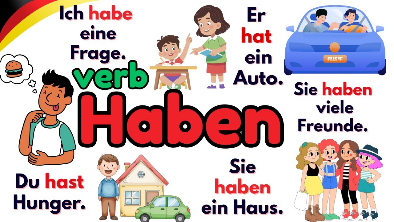 🧠 HABEN leicht erkl&auml;rt | 30+ Beispiels&auml;tze | Deutsch A1&ndash;A2