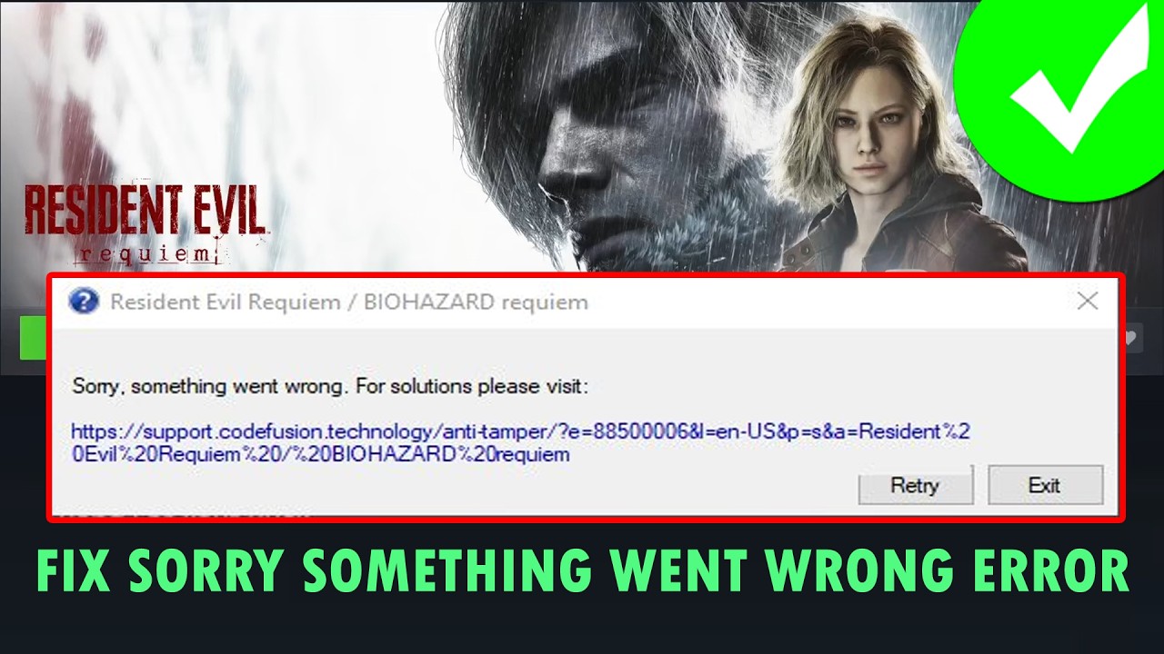 Исправлена ​​ошибка «Извините, что-то пошло не так» в Resident Evil Requiem.