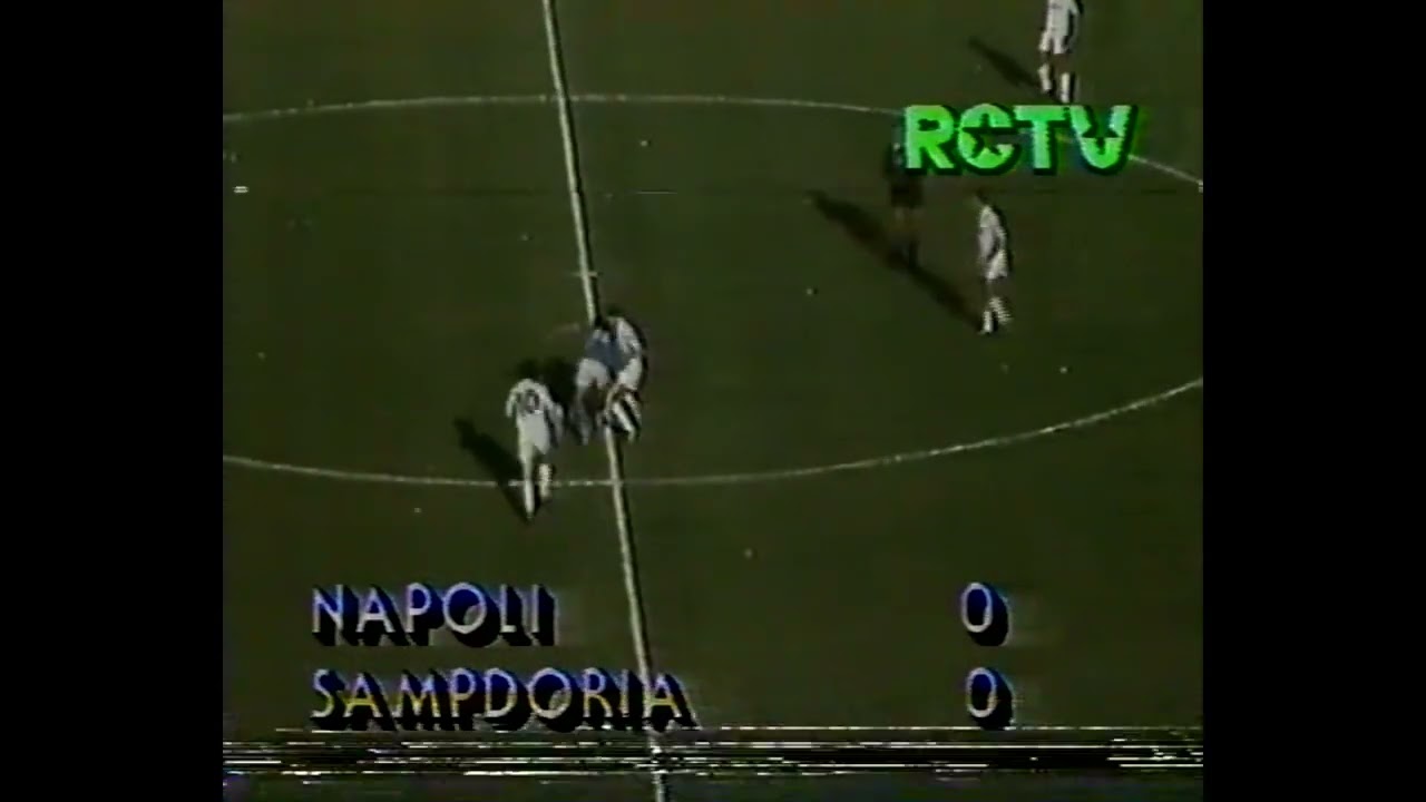 Napoli - Sampdoria 1984/85 - The duel between Pietro Vierchowod and Diego Maradona