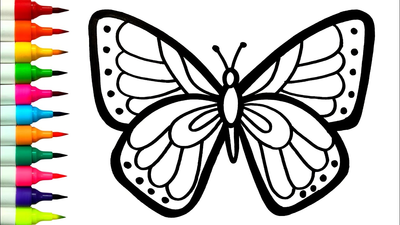 HOW TO DRAW A MONARCH BUTTERFLY || Beautiful Butterfly Drawing | Butterfly Drawing Step by Step