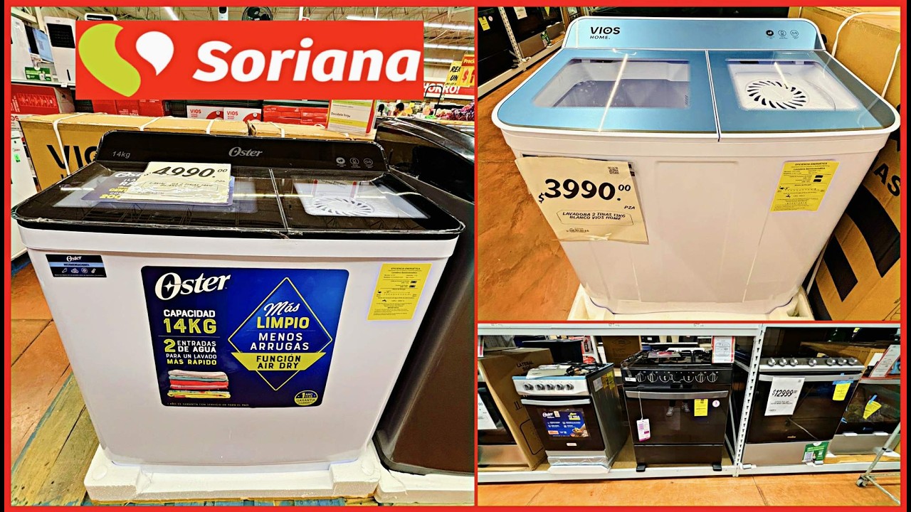 ‼️LAVADORAS, ESTUFAS 🔥 Y REFRIGERADORES CON DESCUENTO 😱 EN SORIANA 🤑🧡‼️