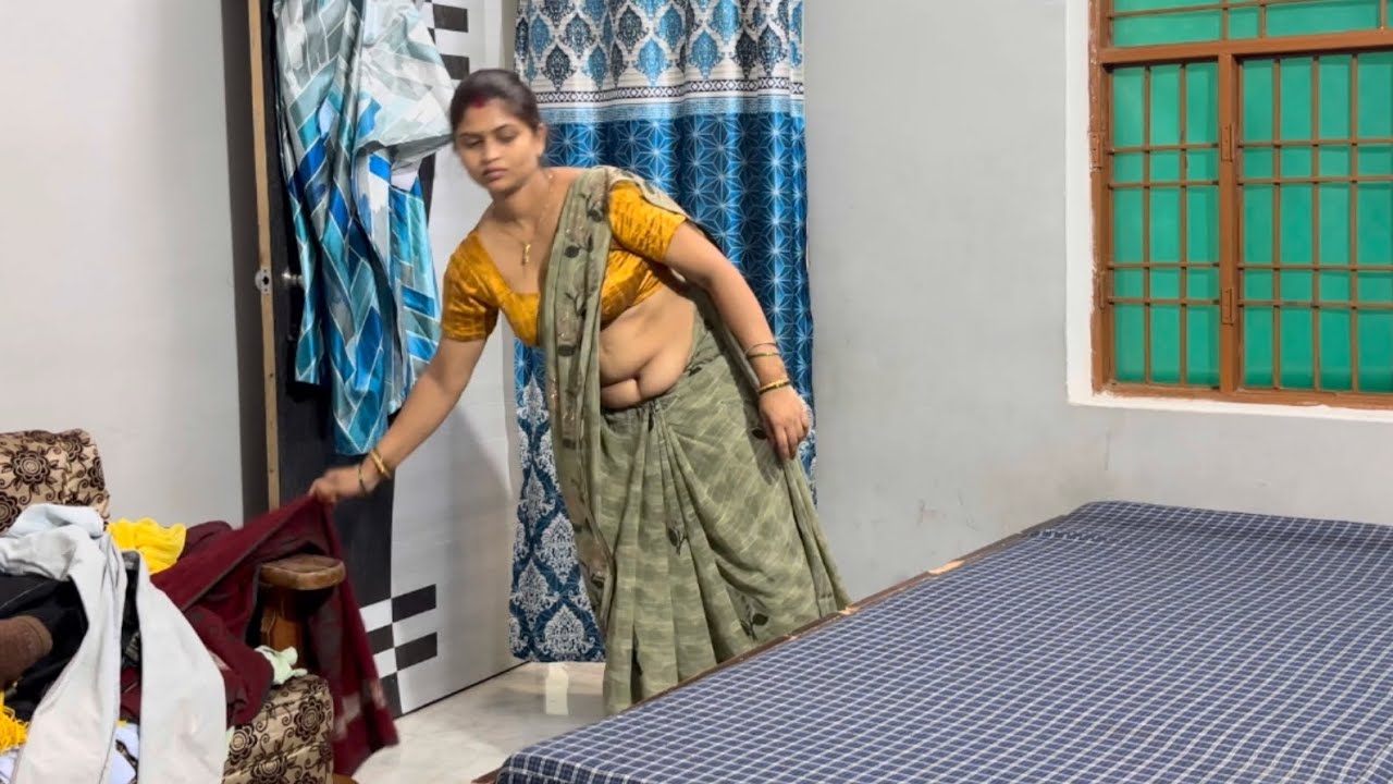 Saree vlog /morning hote hi lag gayi ghar ke kaamkajo me #rupaofficialvlog