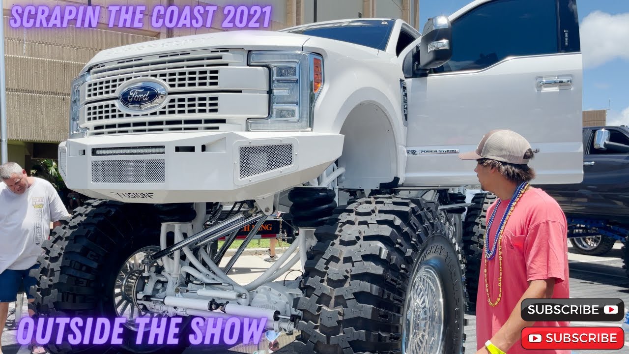 SCRAPIN THE COAST 2021 | THE SHOW | BAGGED | LIFTED | SQUATTED | LOWERED | BASS DEMOS | TRUCKS PT. 2