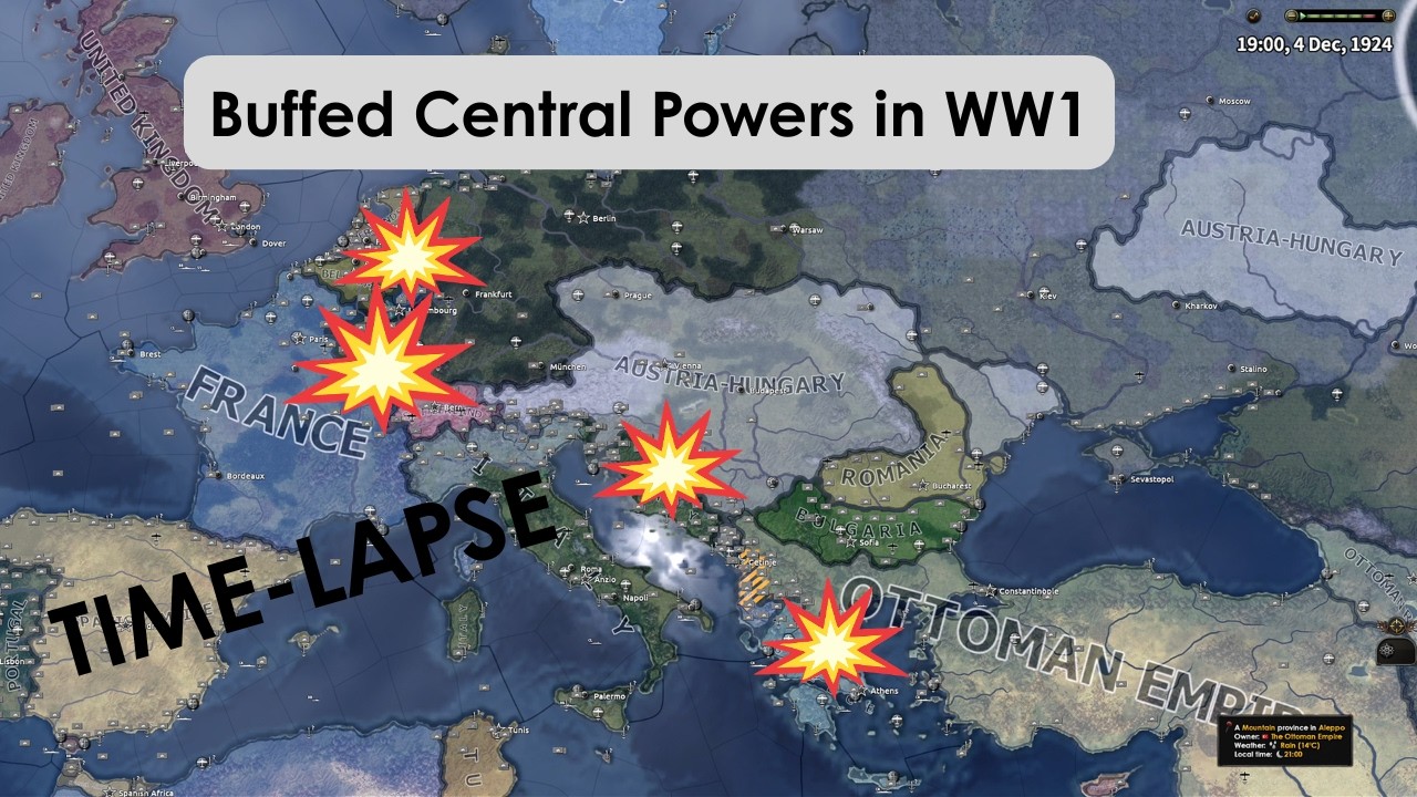 BUFFED CENTRAL POWERS IN WW1!!!!!!!!!