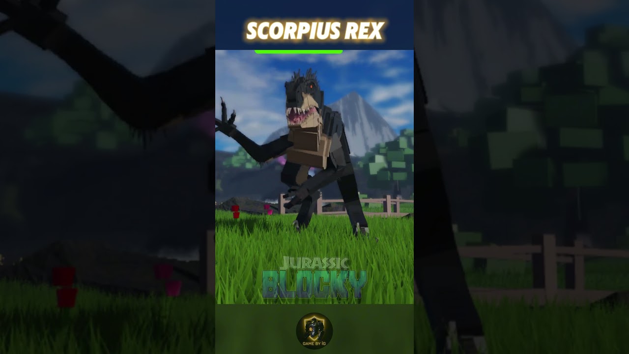 Scorpius Rex in Action - Roblox Jurassic Blocky Dinosaur Showcase #shorts
