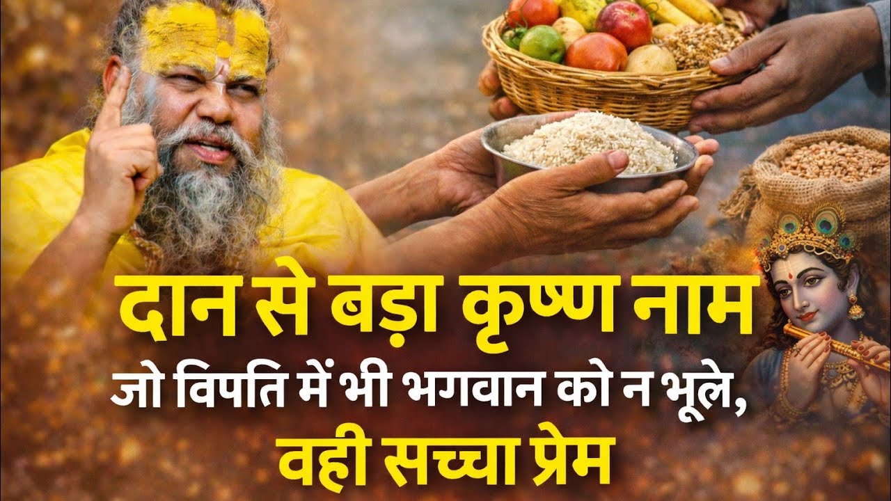ज्ञान से बड़ा प्रेम,दान से बड़ा कृष्ण नाम|विपत्ति में जो न भूले भगवान     वहीप्रेम|Premanand Maharaj