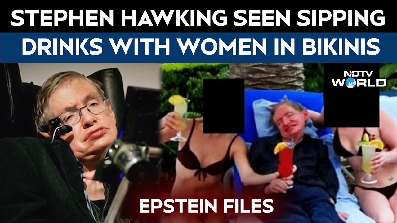 Stephen Hawking Seen Sipping Drinks With Women In Bikinis In Epstein Files