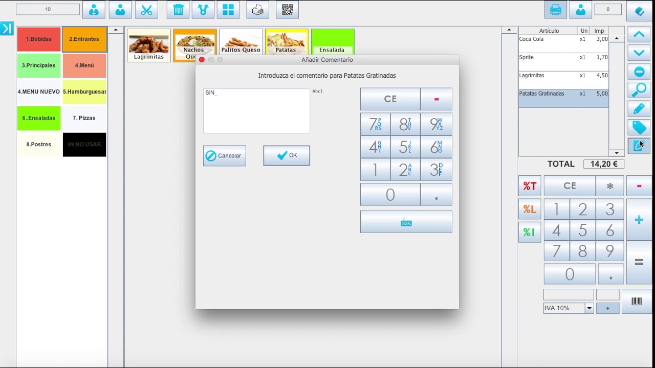 A&ntilde;adir comentarios desde ClickTOM POS a productos.