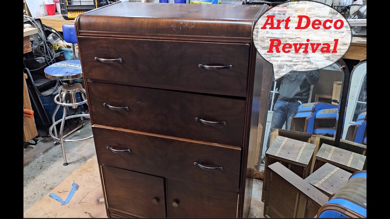 Art Deco Waterfall Dresser Restoration