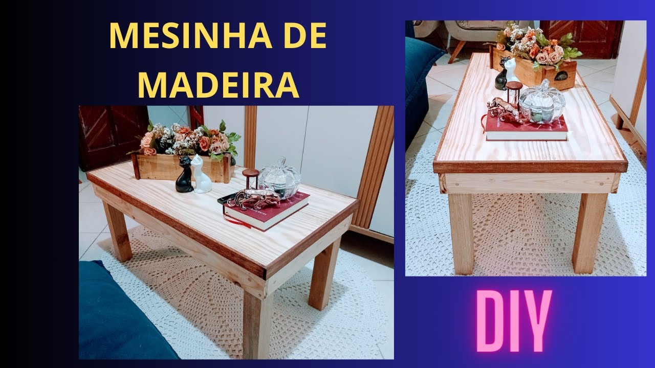 MESA DE MADEIRA | MESINHA  DE CENTRO FEITO COM SOBRAS DE MADEIRAS