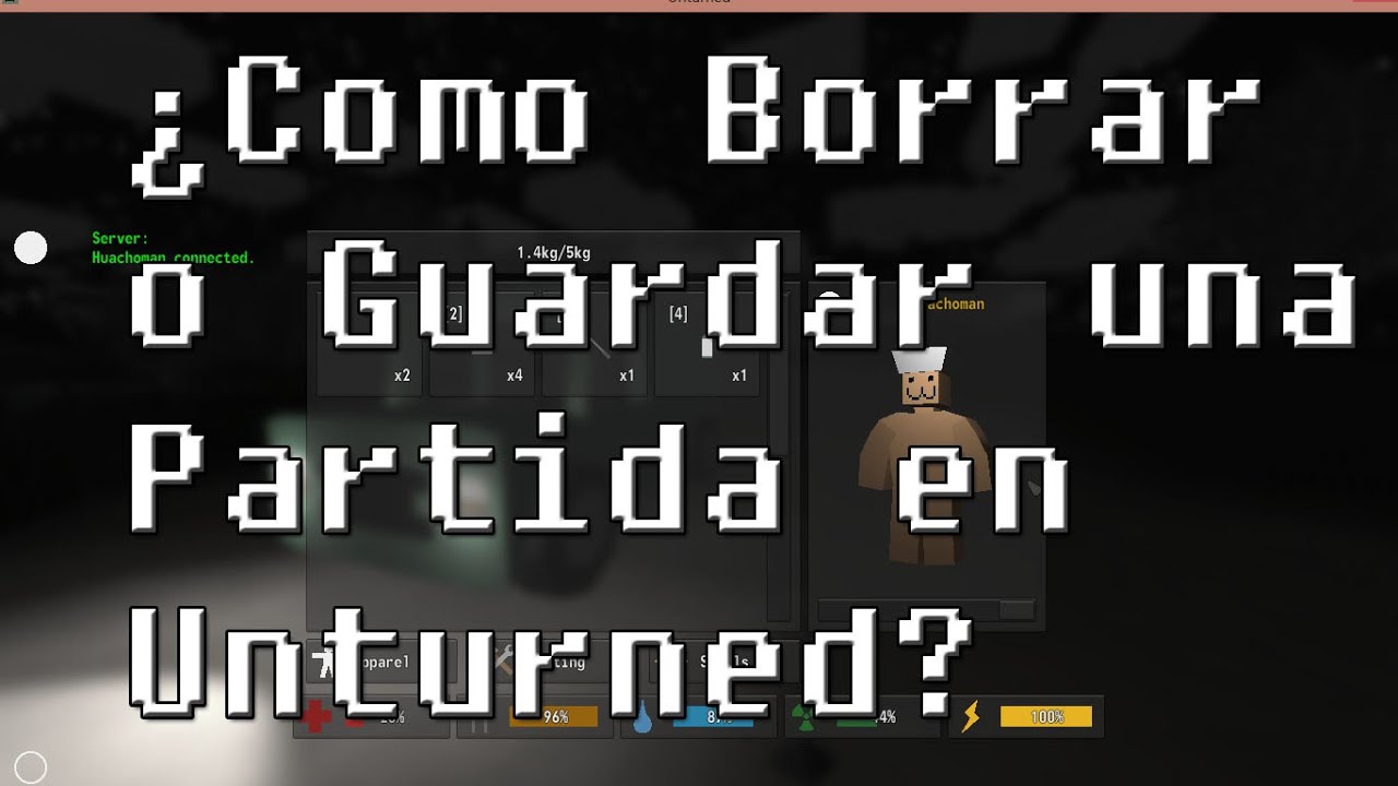 ¿Cómo Borrar o Guardar Una Partida En Unturned?| Concurso de Cuentas Gold | Comparte el video