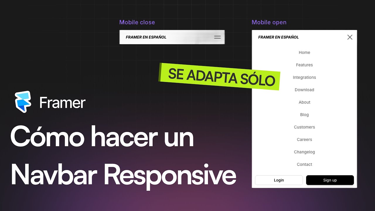 Cómo Crear un Navbar Responsive en Framer | Framer en Español