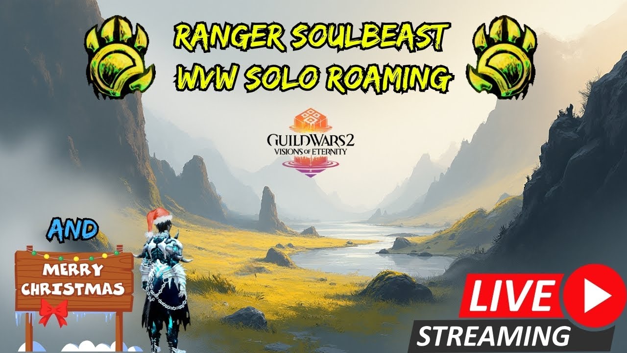 GW2 Ranger Soulbeast Solo Roaming During The Holidays!! -Vertical-