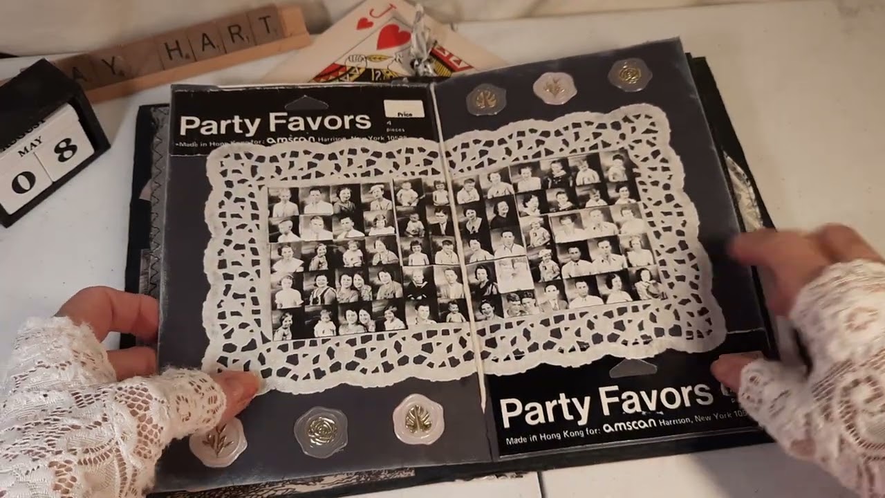 B & W Collages, 6 Signatures Altered Book