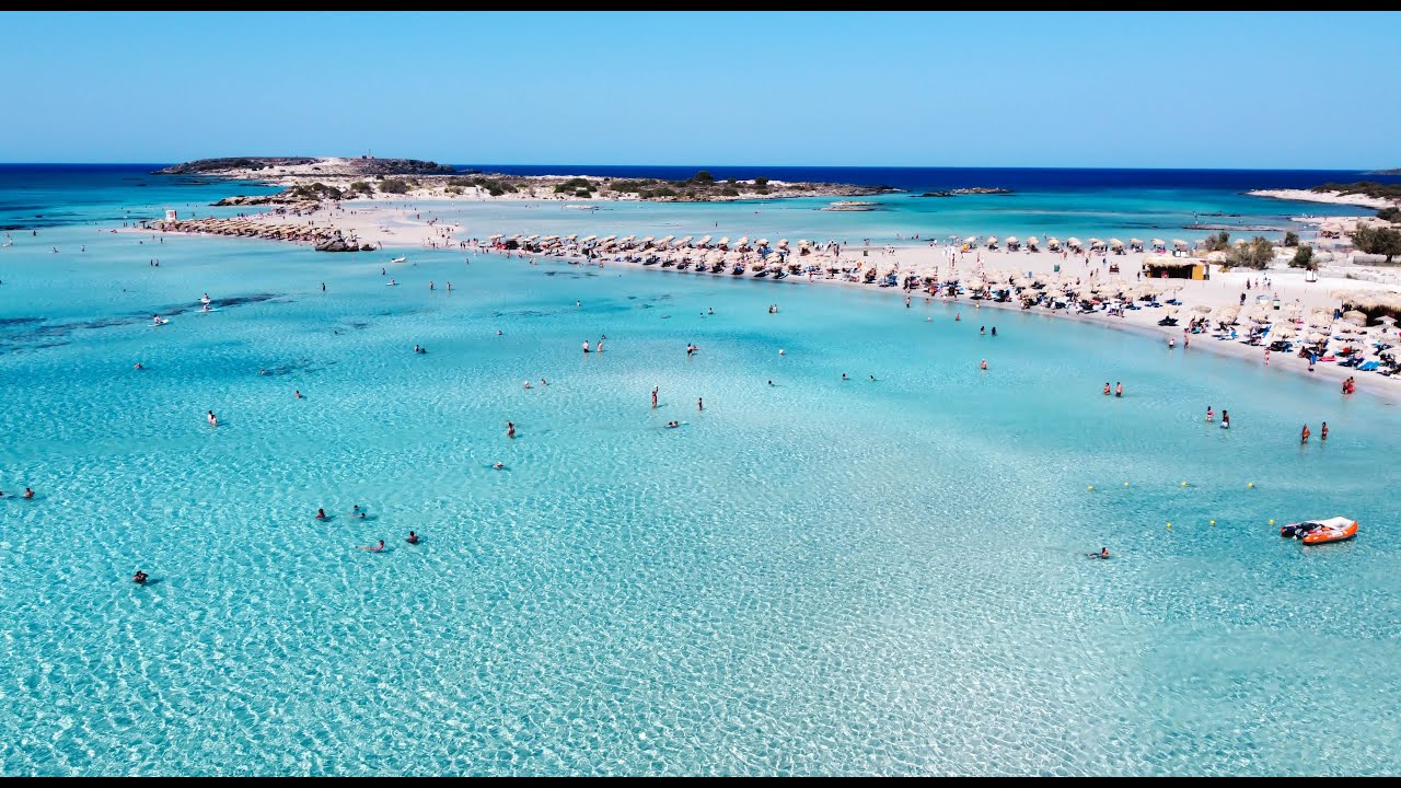 GREECE CRETE 4K -  Balos Lagoon and Elafonissi beach- DRONE DJI MAVIC Mini 2