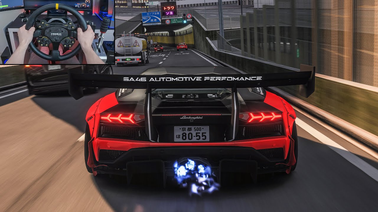 1174HP Lamborghini Aventador S Liberty Walk at SRP - Assetto Corsa | Moza R16
