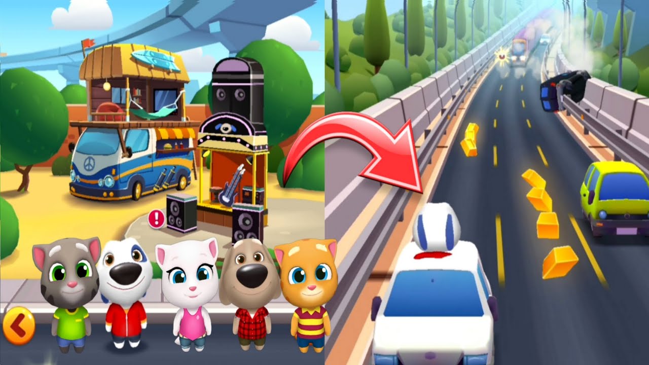 Talking Tom Gold Run Oldest Version - All Imm.ortal Characters - Tom Angela Hank Ginger