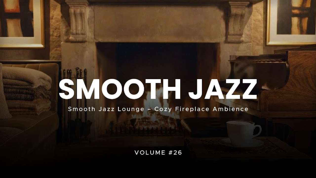 Smooth Jazz Lounge 🔥 Cozy Fireplace Ambience for Relaxation, Calm Nights & Warm Vibes | Vol. 26