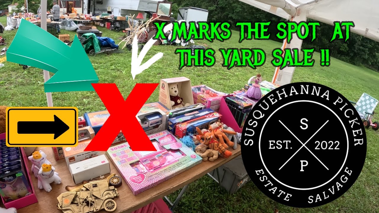 VINTAGE TOY TRUCKS AT THIS YARD SALE !!