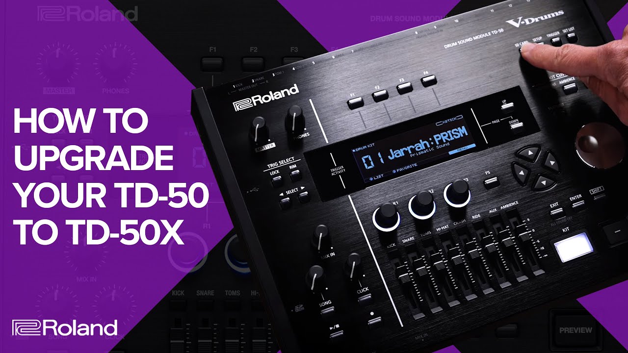 Roland V-Drums TD-50X Upgrade: How to Upgrade Your TD-50 Module with Roland Cloud