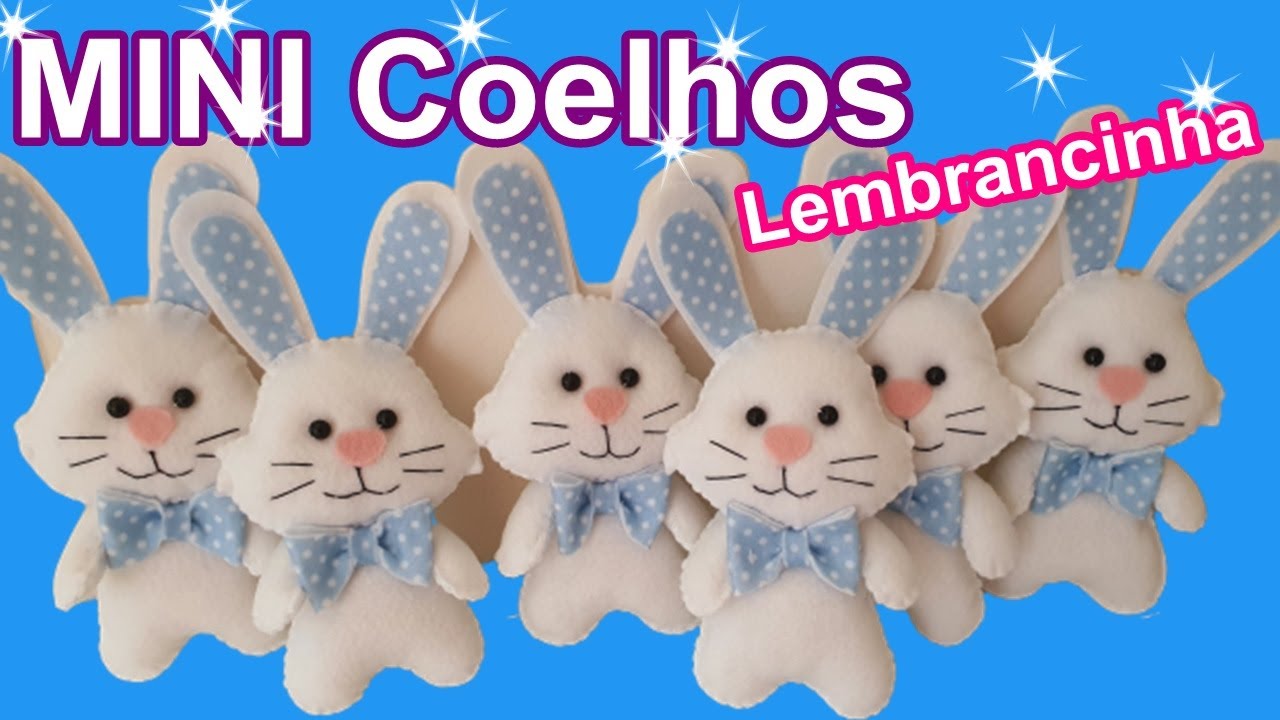 Como Fazer Mini Coelho em Feltro para lembracinha de Páscoa