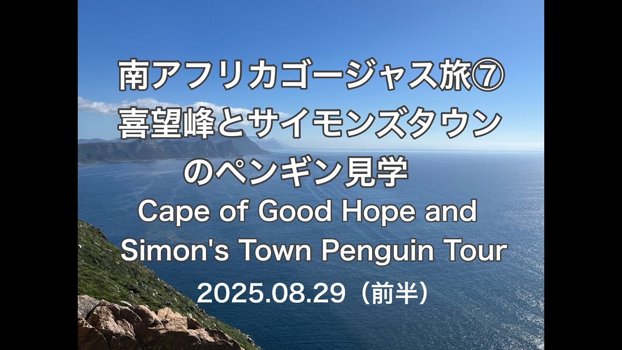 【南アフリカゴージャス旅⑦/Gorgeous South African Trip】〜喜望峰とシモンズタウンのペンギン見学ツアー〜（English subtitles available）