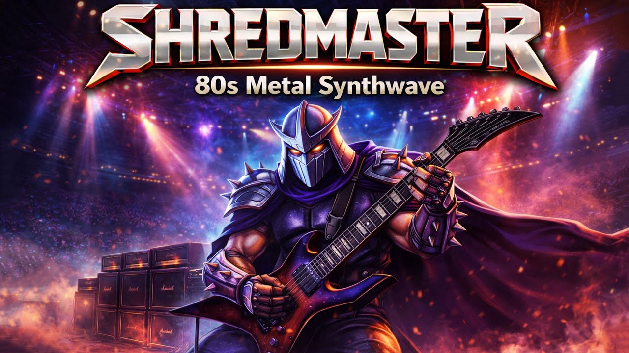 Epic Power Synthwave – SHREDMASTER | 80s Metal Synthwave | Gaming Music