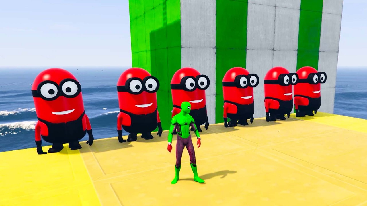 SPIDERMAN CRAZY JUMPS/FALLS (GTA 5 Spider-Man Fails)#02
