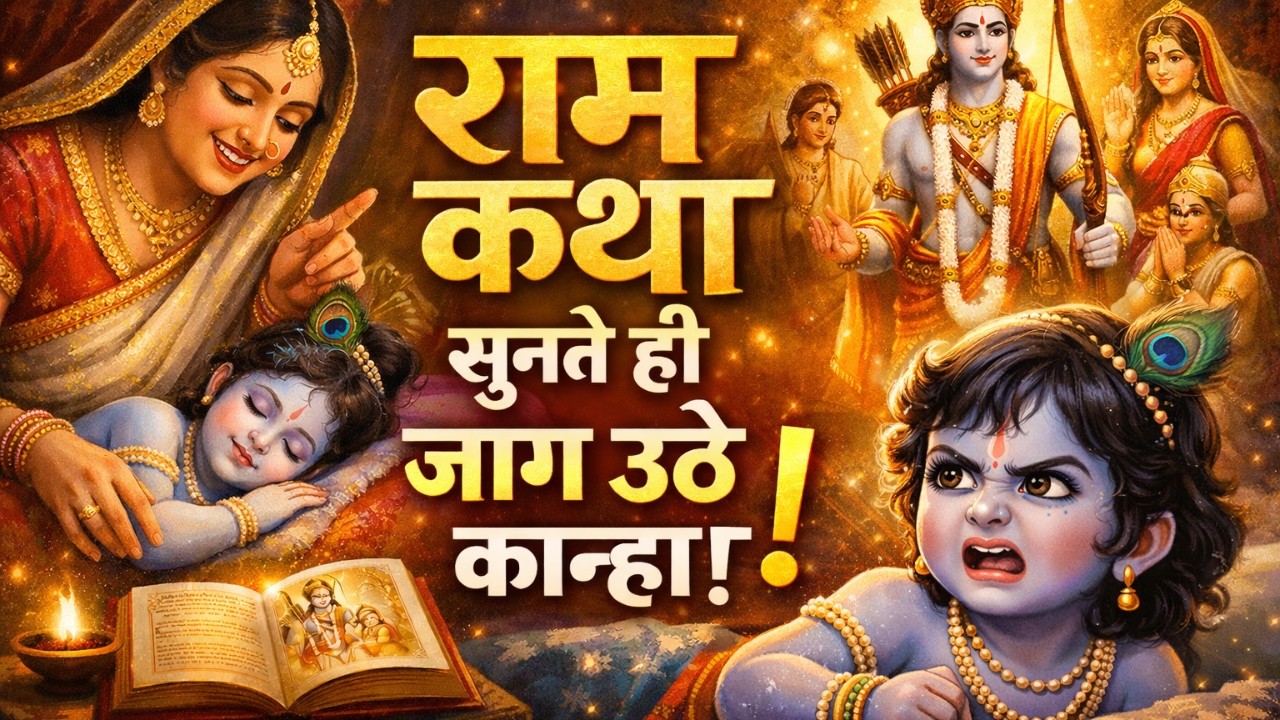 राम कथा सुनते ही गुस्से में जाग उठे कान्हा😲 | Yashoda Maiya & Krishna Emotional Story | Bhakti Katha