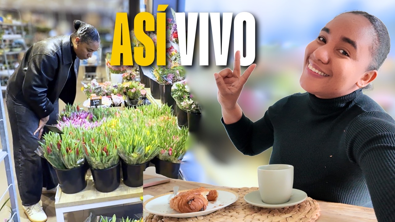 Una mañana lluviosa en Bélgica 🌧️ | flores, croissants frescos y vida tranquila