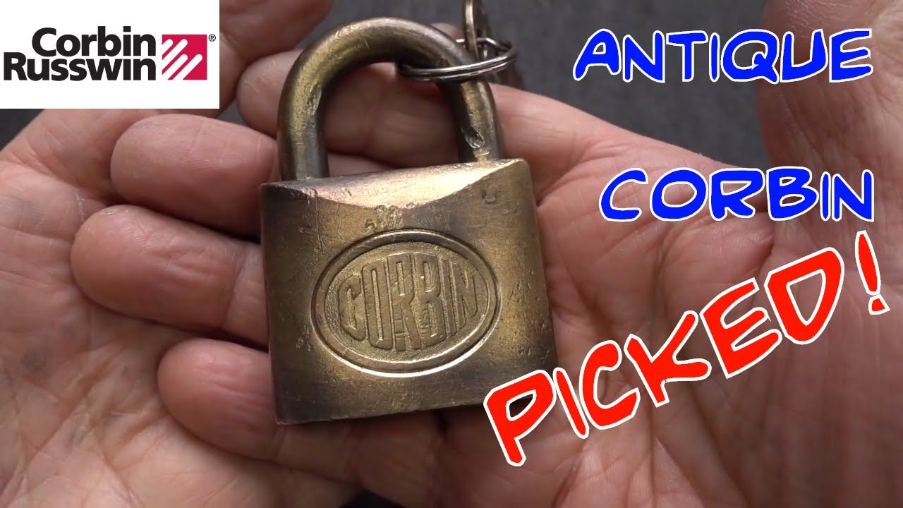(1454) Antique Corbin Padlock Picked Open
