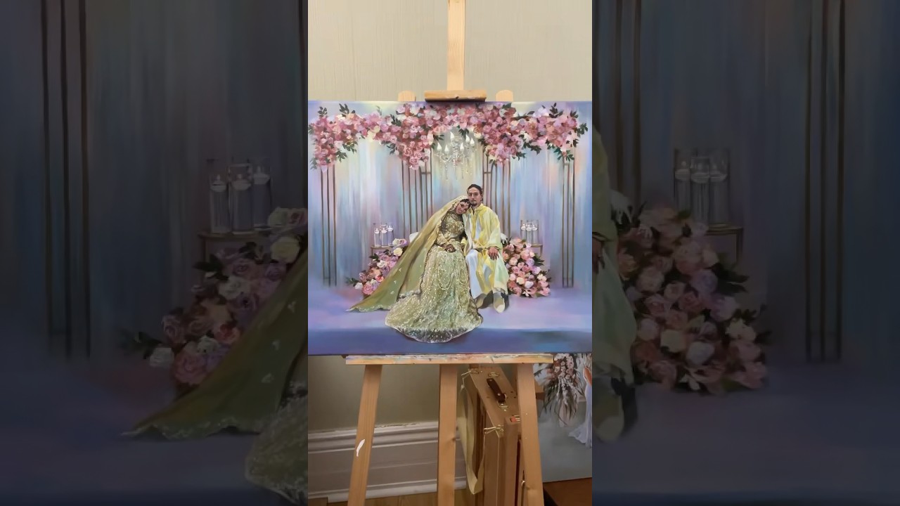 Come With me to Work as a Live Wedding Painter!