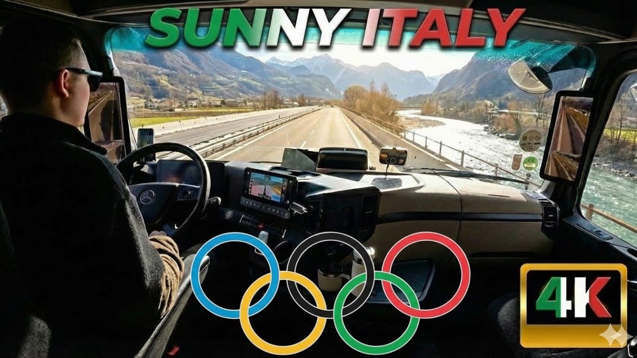 ASMR POV: Driving a New Mercedes Actros Through the Italian Alps (A5 Highway) 🇮🇹🏔️