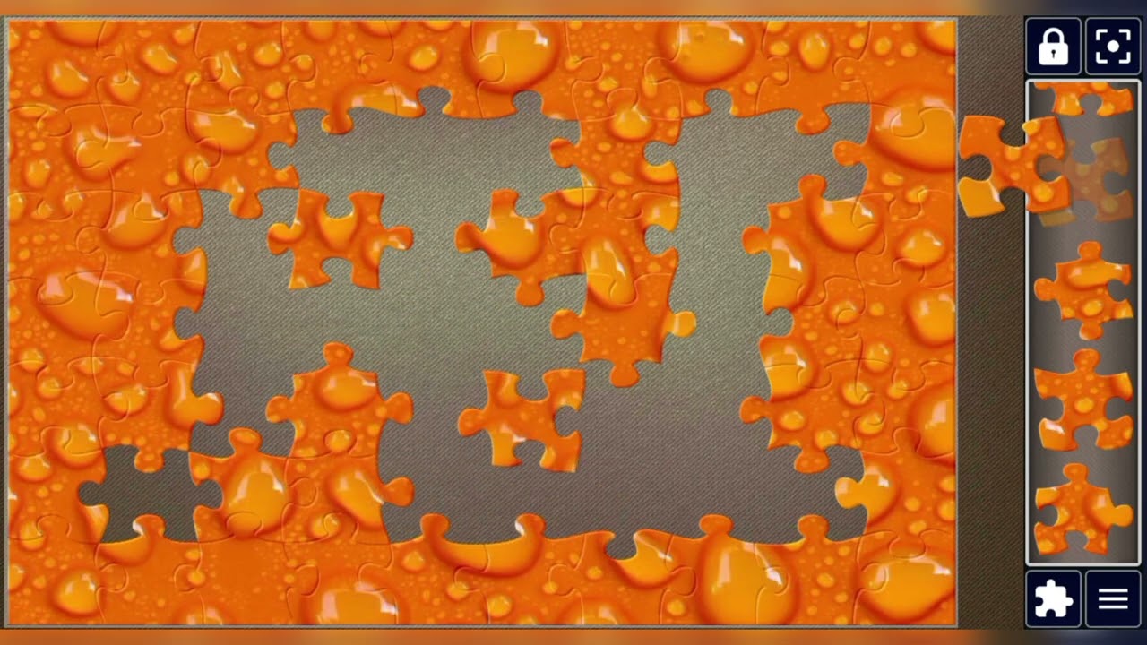 Water Droplets on an Orang Background💧🟧🌞🧩 amazing jigsaw puzzle 🧩//@jigsawpuzzle45 