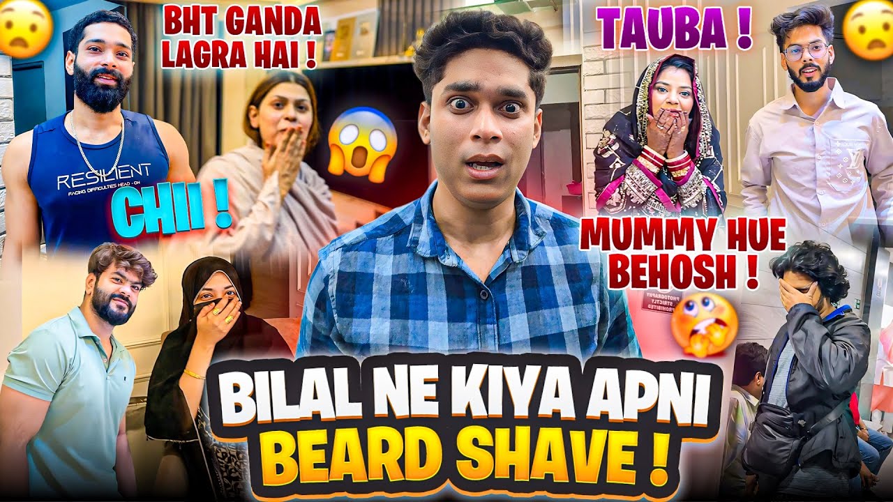 Bilal Ne Kiya Beard Shave😱Mummy Hue Behosh | Ghar Walo Ka Reaction | New Look | AALTU FALTU |