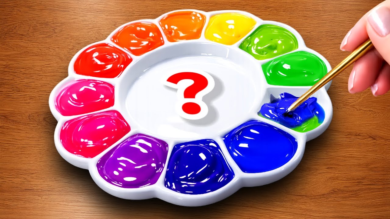 Making 13 Colors with 6 Rainbow Colors! Satisfying Color Mixing