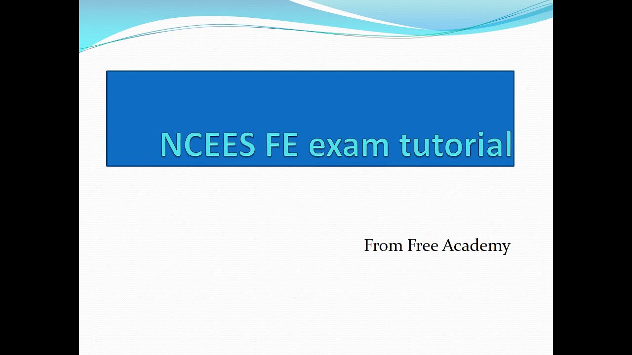 NCEES FE exam introduction