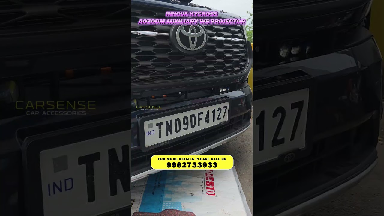 Innova Hycross Aozoom LED Auxiliary Lights | Car LED Lights | Car Accessories Chennai #shorts
