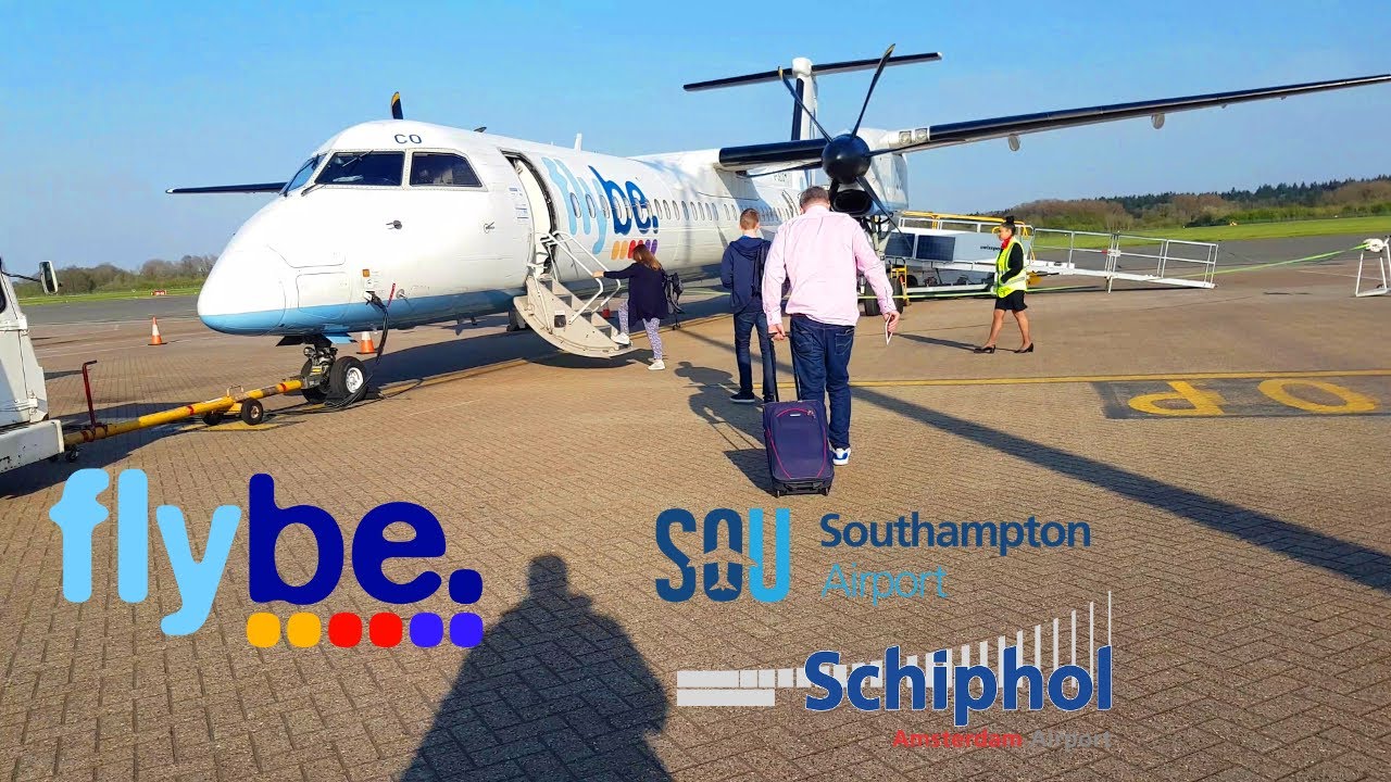 Flybe Dash 8 Q400 G-JECO I Southampton SOU ✈ Amsterdam AMS I *Full Flight*