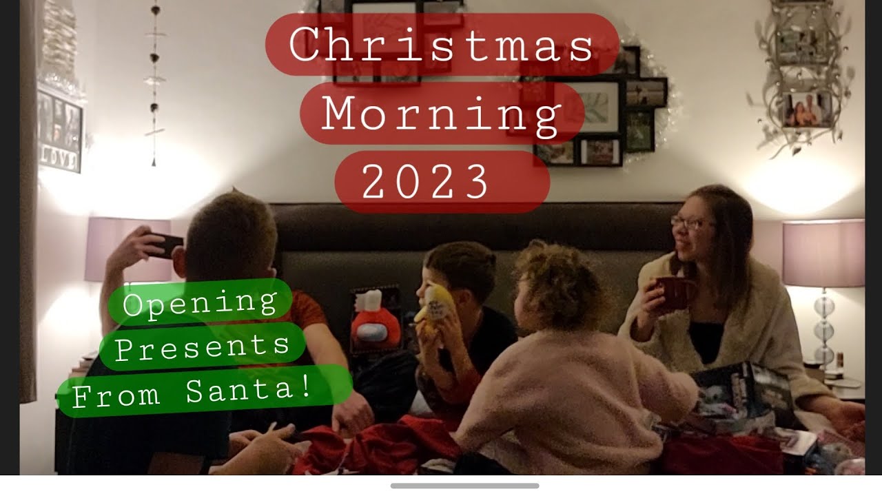 Unfiltered Christmas Morning Opening Santa's presents | Christmas 2023 | Family of 5 | UK Mum Life