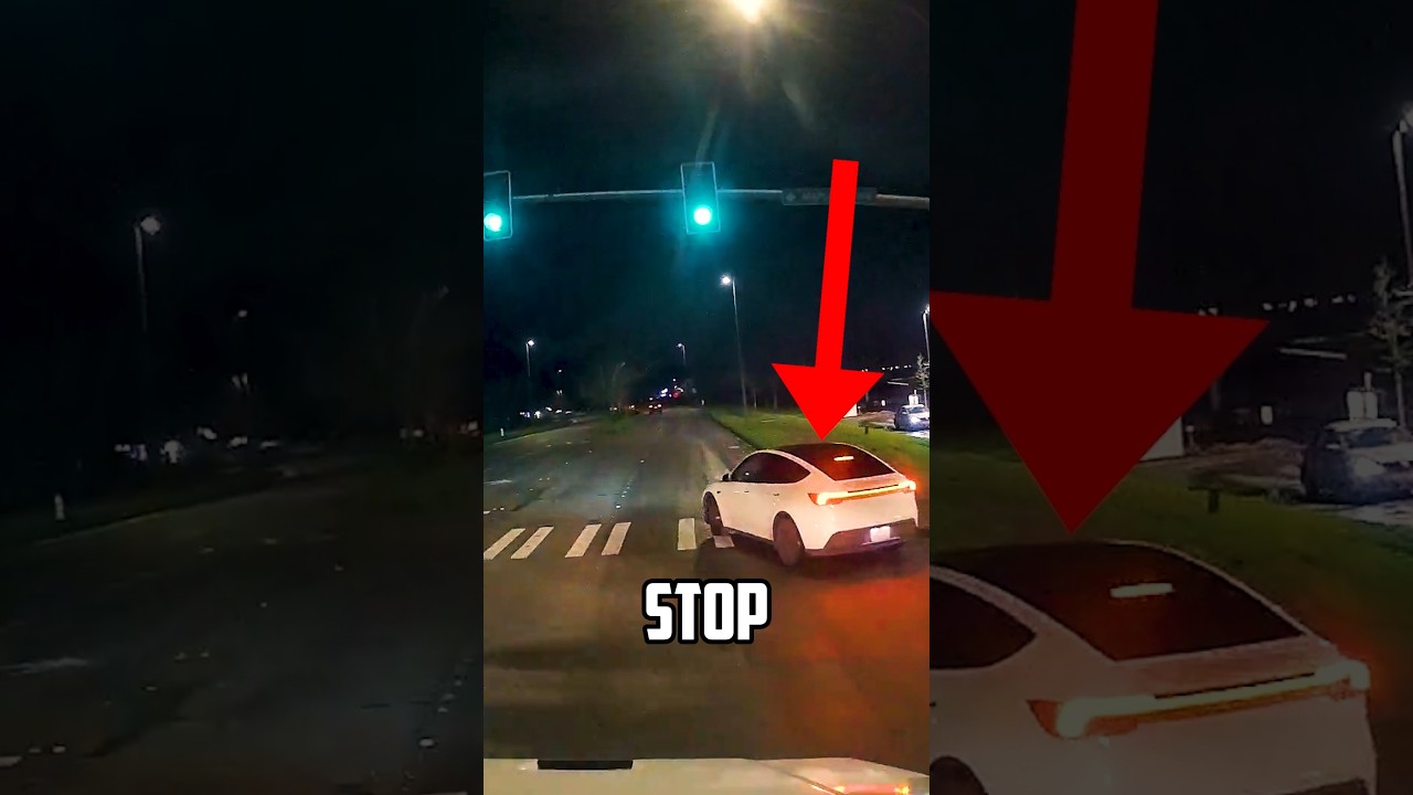Tesla Jumped The Red Light !!...