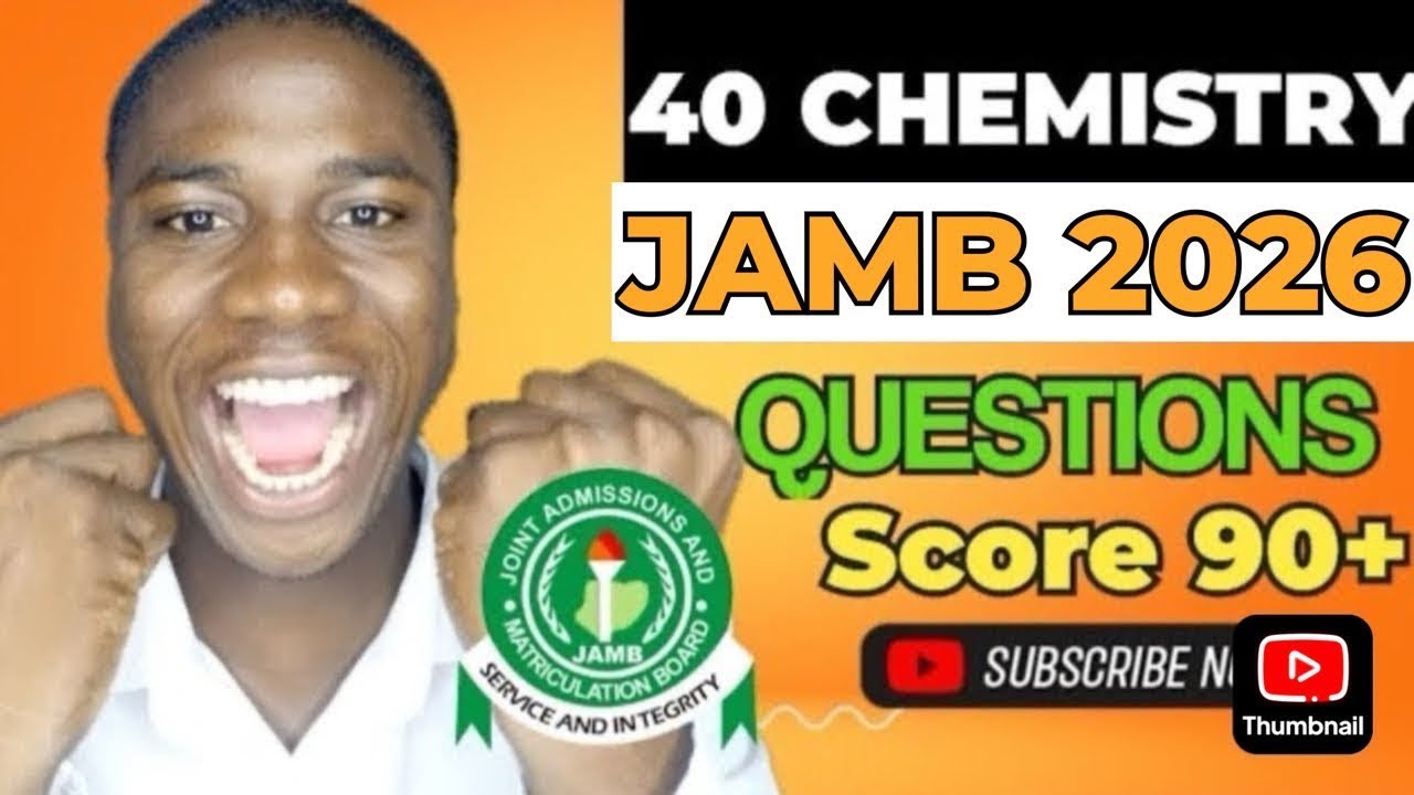 Опубликованы 40 вероятных вопросов по химии для экзамена JAMB 2026 (наберите 90+ баллов по химии ...