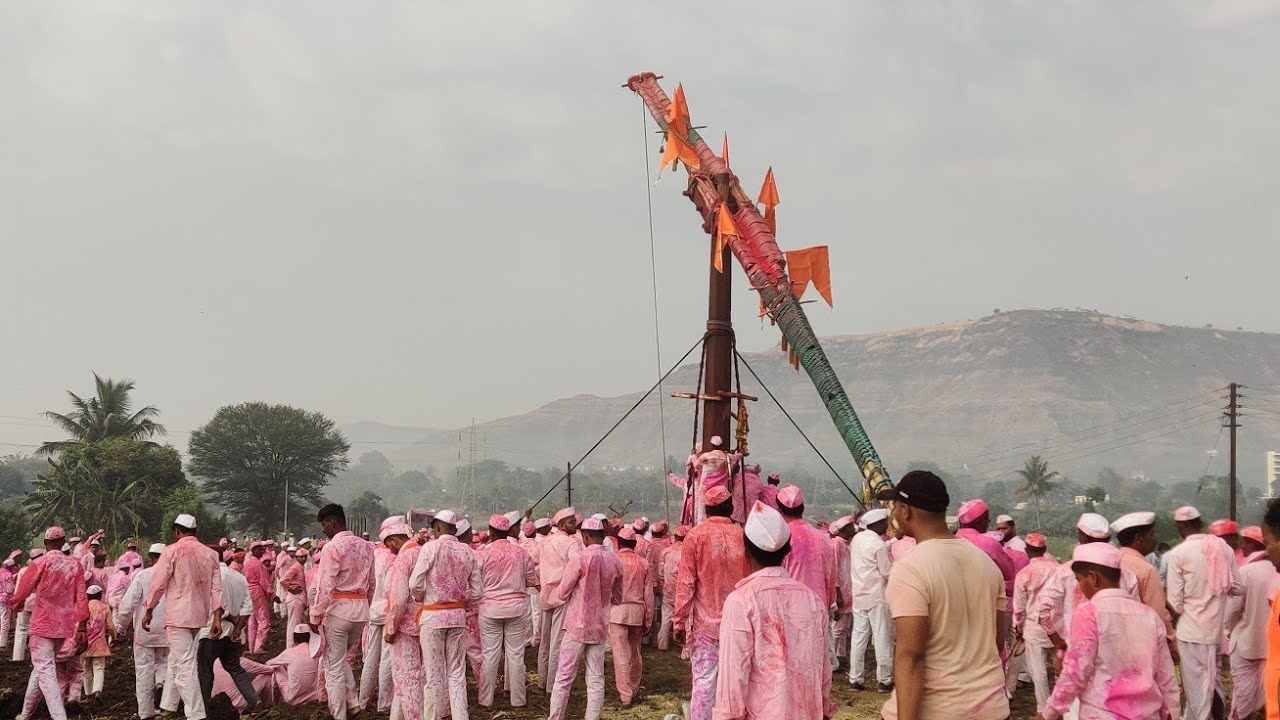 फुलेनगर बगाड २०२५ , बगाड्याला बगाडा वर कसं चढवतात याची संपूर्ण व्हिडिओ ! Phulenagar Bagad Yatra 2025