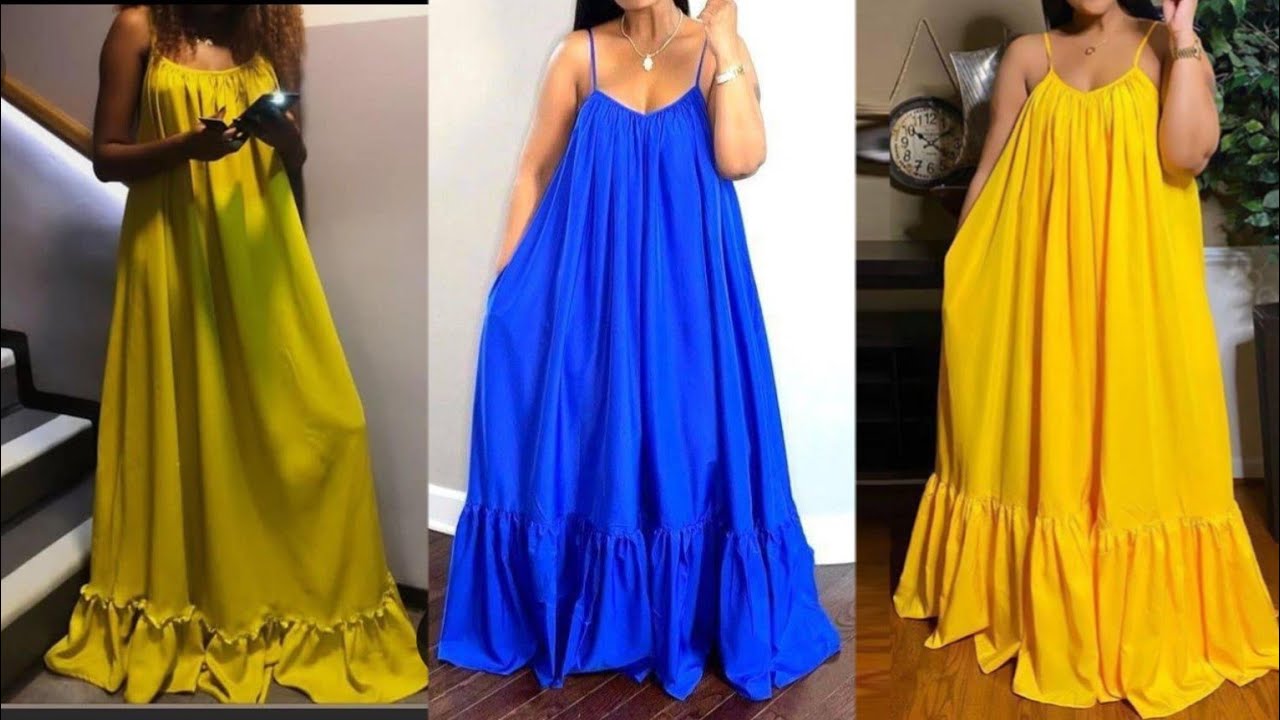 How to make a maxi dress with open back /how to cut and sew a maxi dress/Diy Maxi dress/easy to make