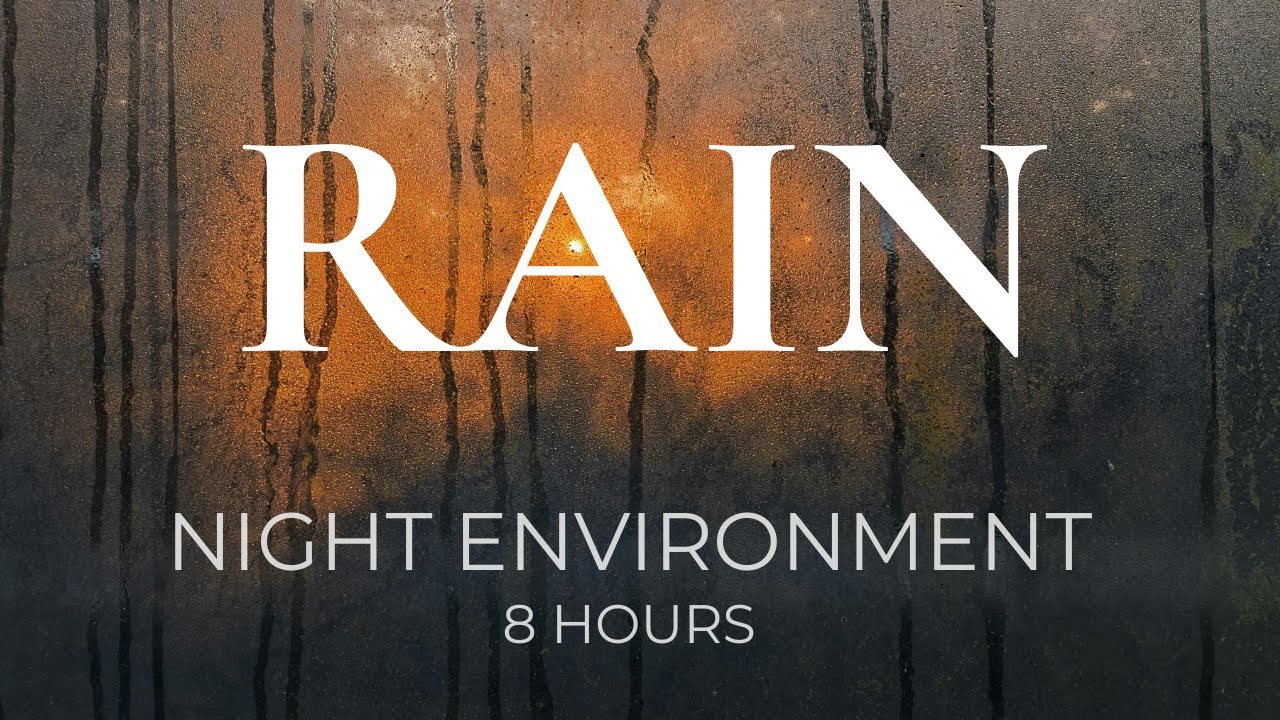 Rain + Almost Silence｜Night Environment (Late Night)｜8 Hours